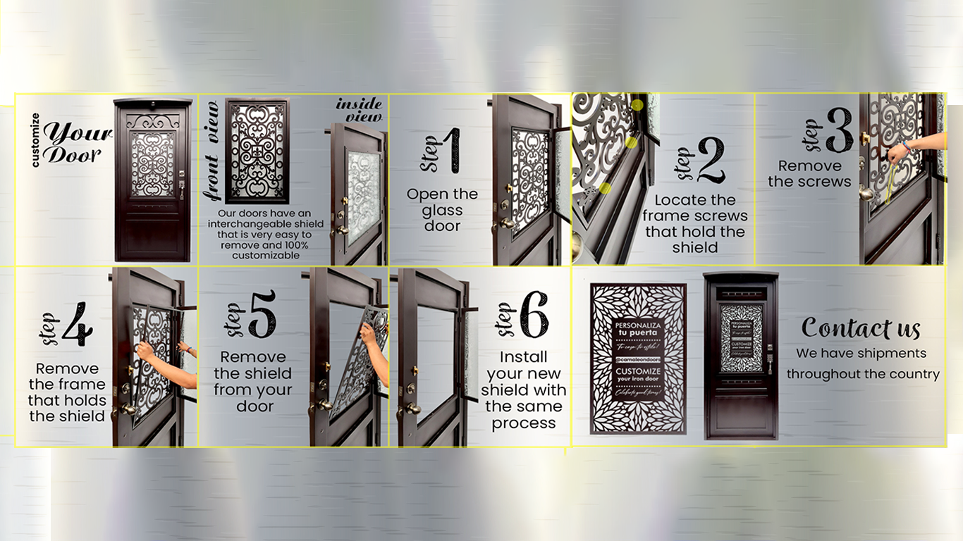 process camaléon iron door
